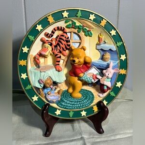 Winnie the Pooh’s Winter Wonderland 3D Disney Christmas Plate